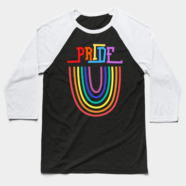 Celebrate Pride! Baseball T-Shirt by TJWDraws